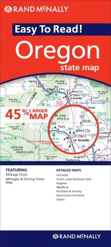 Rand Mcnally Easy To Read Oregon Rand Mcnally & Company 1