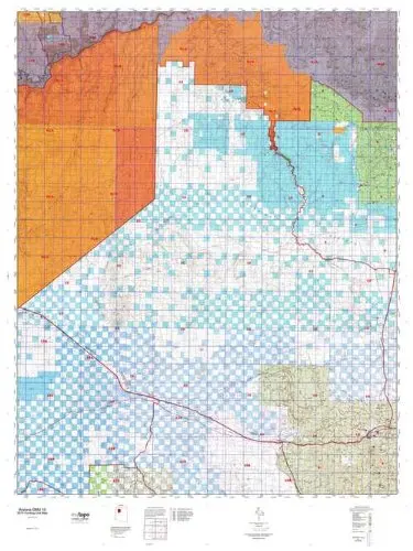 Arizona Gmu 10 Hunt Area / Game Management Unit (Gmu) Map, Waterproof, Full Color, Topographic, 36 × 48 Inches 1