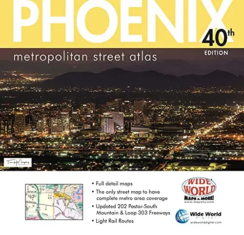 Phoenix Metropolitan Street Atlas 40Th Edition [Spiral-Bound] Wide World Digital And Phoenix Mapping Service 1