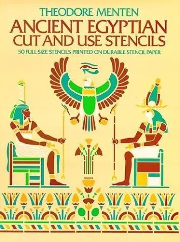 Ancient Egyptian Cut And Use Stencils Menten, Theodore 1