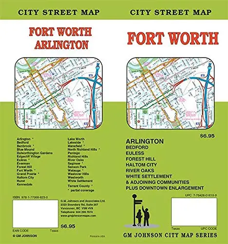 Fort Worth / Arlington, Texas Street Map [Map] Gm Johnson 1