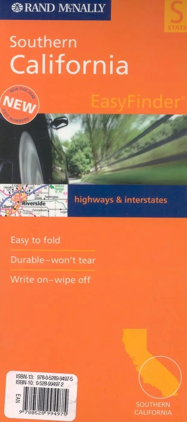 Easy To Fold Southern California Rand Mcnally And Company 1