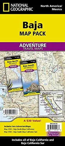 Baja [Map Pack Bundle] (National Geographic Adventure Map) [Map] National Geographic Maps - Adventure 1