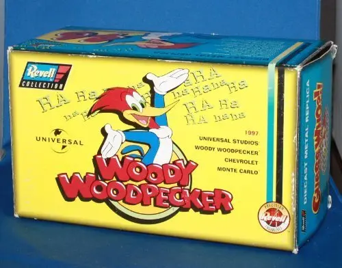 Revell Collection 1:24 Scale Diecast Replica - 1997 Universal Studios' Woody Woodpecker Chevrolet Monte Carlo Wally Dallenbach #46 1
