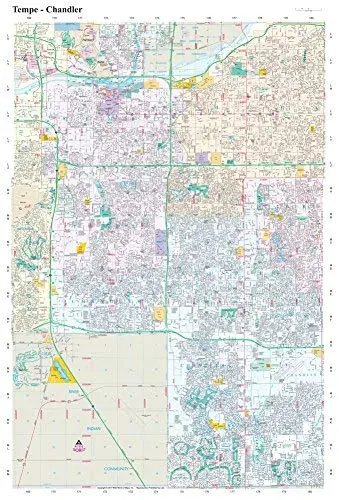 Tempe - Chandler Corridor Full-Size Dry Erase Laminated [Map] Phoenix Mapping Service And Doug Minnis 1