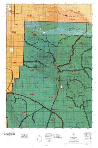 Arizona Gmu 45A Hunt Area / Game Management Units (Gmu) Map [Map] 1