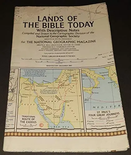 Lands Of The Bible Today, National Geographic Map 1967 [Map] Cartograhic Div Of National Geographic Soc 1