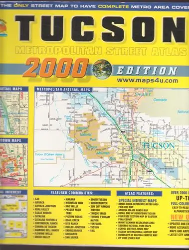 Tucson Metropolitan Street Atlas Phoenix Mapping Service 1