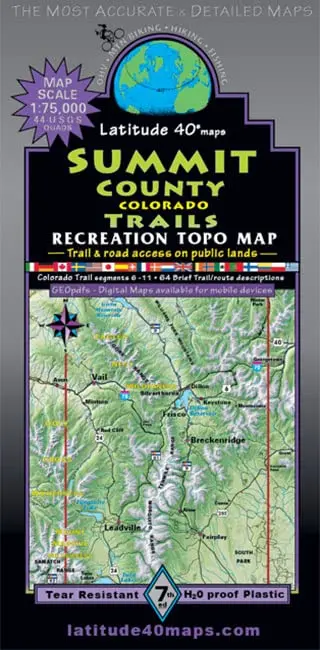 Summit County Colorado Trails Recreation Topo Map - 7Th Edition [Map] Staff 1