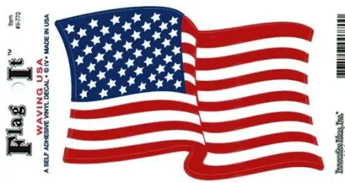 Waving Usa Self Adhesive Vinyl Decal For Auto, Truck, Or Boat 6-Pack 1