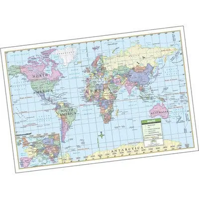 Rolled Map - Laminated Style: World 1