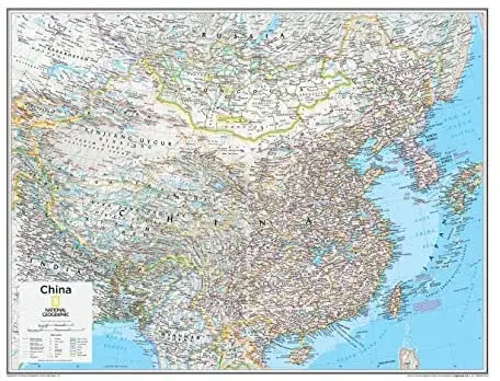 National Geographic: China Political Wall Map - 28 X 22 Inches - Art Quality Print 1