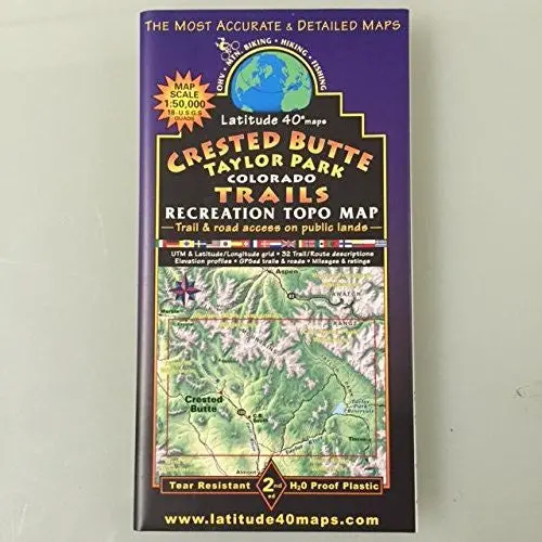 Crested Butte - Taylor Park Recreation Topo Map [Map] Latitude 40 1