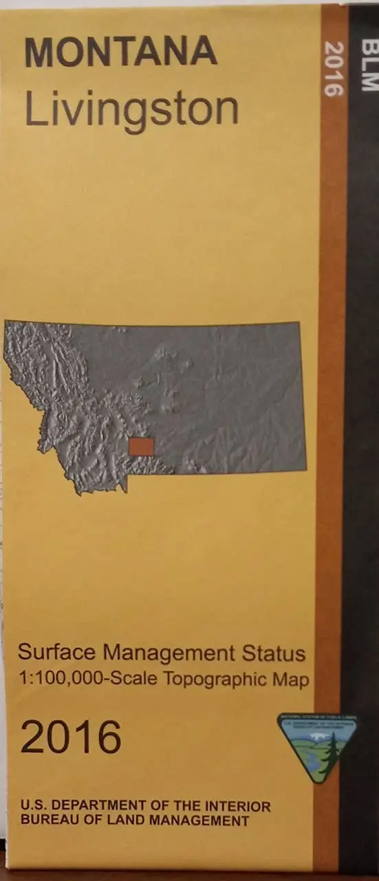 Livingston Montana Surface Management Status Map 1:100,000 [Map] Blm 1