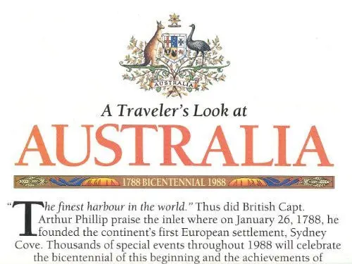 Australia 1:8,044,000 Map (Travelers Look At...) National Geographic, 1988 [Map] National Geographic 1