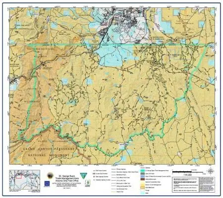 St. George Basin Travel Management Area Full-Size Paper/Non-Laminated Wall Map 1