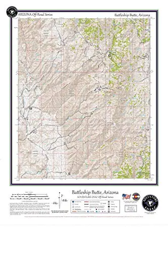 Battleship Butte, Arizona / Off-Road Series [Map] Kevin J Diaz 1