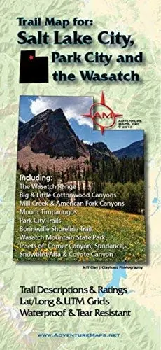 Adventure Maps Salt Lake City, Park City And The Wasatch Trail Map Adm0007 1