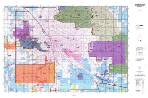 Arizona Gmu 38M Hunt Area / Game Management Units (Gmu) Map [Map] 1