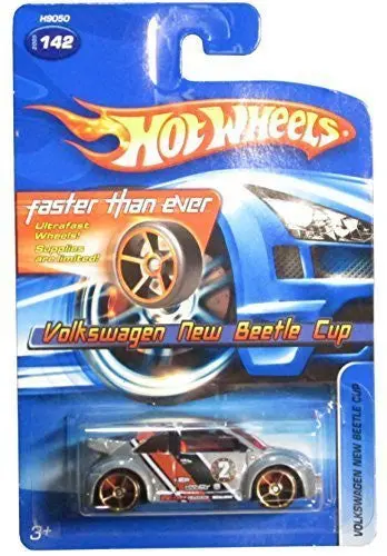 2005 Hot Wheels Volkswagen New Beetle Cup Grey Fte Wheel Variant #142 By Mattel 1