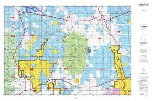 Arizona Gmu 34B Hunt Area / Game Management Unit (Gmu) Map 1