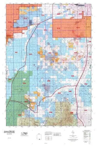 Arizona Gmu 36A Hunt Area / Game Management Units (Gmu) Map [Map] 1