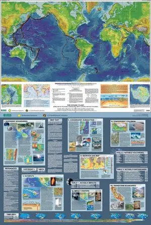 Dynamic Planet Two-Sided Wall Map [Map] Usgs 1