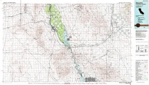 Needles California - Arizona 1:100,000-Scale Usgs Topographic Map: 30 X 60 Minute Series (1985) [Map] Us Geological Survey 1