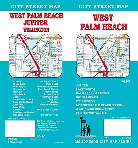 West Palm Beach / North Palm Beach County Cities, Florida [Map] Gm Johnson 1