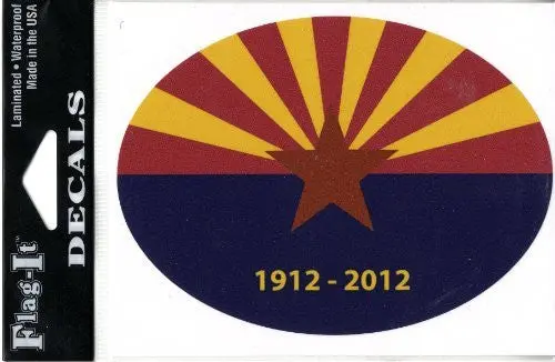 Arizona Centennial Oval Decal 6-Pack 1