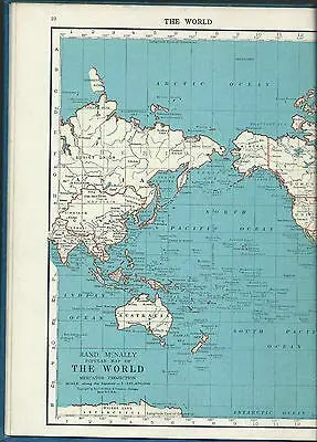 Rand Mcnally Ready Reference Atlas Of The World 1934 Hc Color Maps, Indexes Etc [Hardcover] Unknown 1