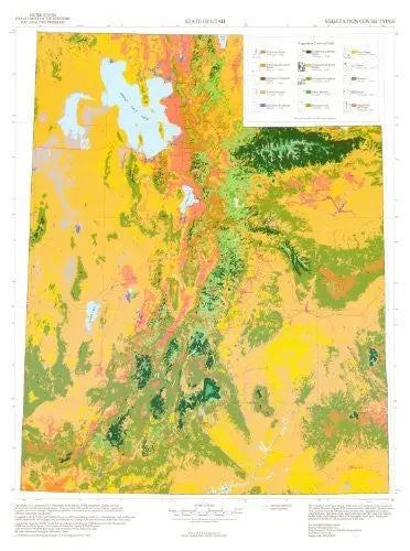 State Of Utah Vegetation Cover Types U.S. Geological Survey 1