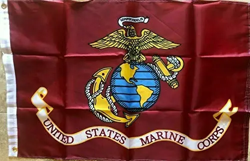 United States Marine Corps Official Flag Single Side 5'×3' Rough Tex 150D Nylon 1