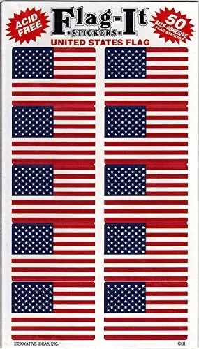 United States Flag Self-Adhesive Flag Stickers (250 Count) 1