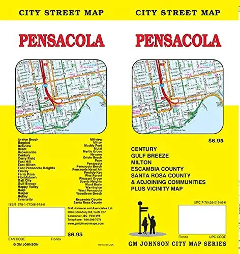 Pensacola. Florida Street Map Gm Johnson 1
