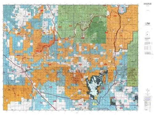 Arizona Gmu 20B Hunt Area / Game Management Units (Gmu) Map [Map] 1