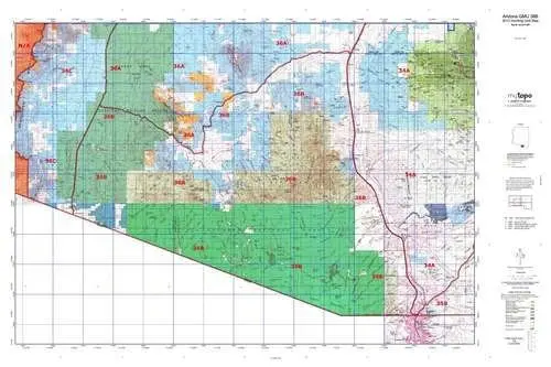 Arizona Gmu 36B Hunt Area / Game Management Unit (Gmu) Map 1