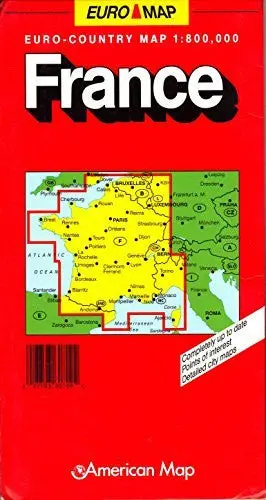 France: Euro-Country Map (Euro Cart) [Paperback] American Map Corporation 1