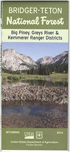 Bridger-Teton National Forest: Big Piney, Greys River, And Kemmerer Ranger Districts Map [Unknown Binding] Forest Service 1