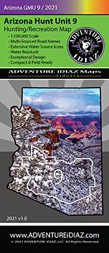 Arizona Hunt Unit 09 Hunting/Recreation Map 1