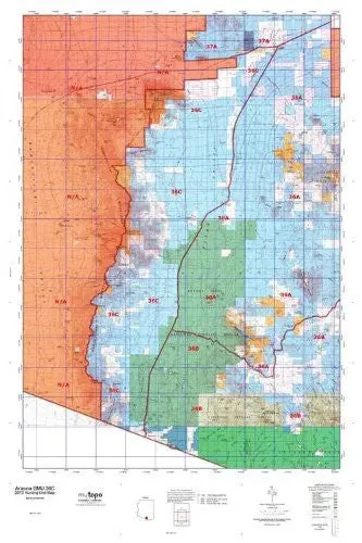 Arizona Gmu 36C Hunt Area / Game Management Unit (Gmu) Map 1