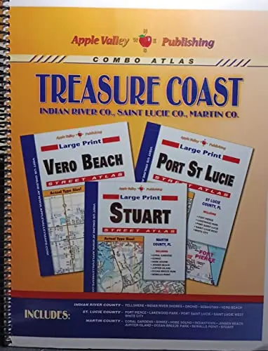 Treasure Coast Combo Atlas - Indian River, Saint Lucia And Martin Counties Street Atlas [Spiral-Bound] Staff 1