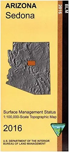 Sedona Surface Management Status 1:100,000-Scale Topographic Map 1