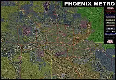 Phoenix Metro Aerial Photomosaic Wall Map Satin Laminated [Map] Todd Photographic Services And Airphotousa 1