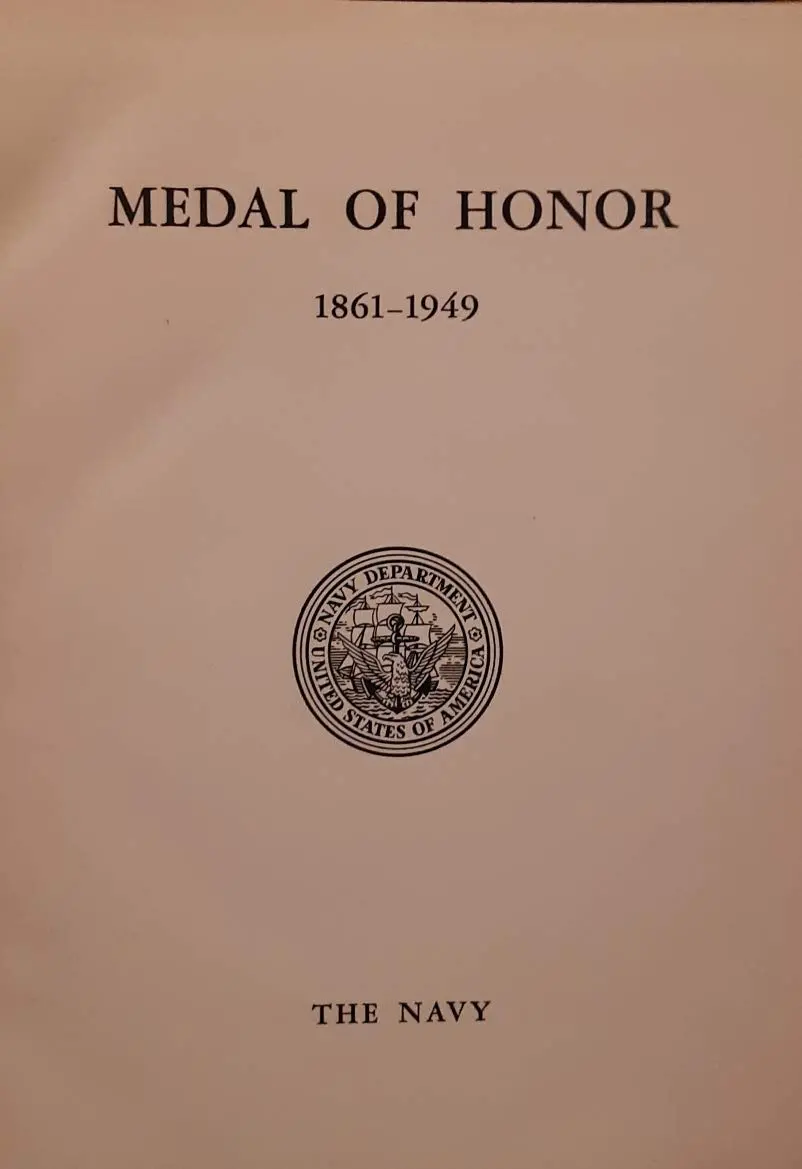 Medal Of Honor 1861-1949 The Navy. [Hardcover] Us Navy. 1