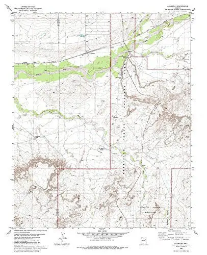 Adamana, Arizona 7.5' [Map] United Stated Geological Survey 1
