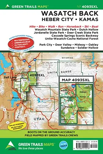 Wasatch Back, Ut No. 4093Sxl (Green Trails Maps, 4093Sx) [Map] Maps, Green Trails 1