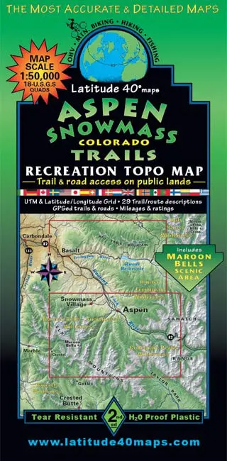 Aspen — Snowmass Trails Recreation Topo Map [Map] Latitude 40° Inc. & Its Contributors 1