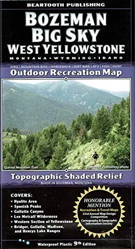 Bozeman | Big Sky | West Yellowstone Outdoor Recreation Map [Map] Beartooth Publishing 1