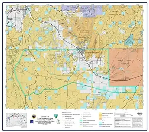 Colorado City Travel Management Area Paper/Non-Laminated Wall Map 1
